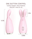 Pink Bunny Dual-Tip Vibrator – Soft Silicone Intimate Toy with Multi-Speed Vibration