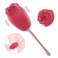 SHD-398rose tongue licking pelvic repair vibration massager silent waterproof point magnetic suction