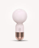 Pearl Capsule Mini Wand Vibrator – Compact Silicone Massager with Rose Gold Accents