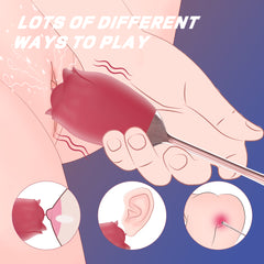 SHD-398rose tongue licking pelvic repair vibration massager silent waterproof point magnetic suction