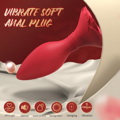 SHD-S559rose anal plug 360 rotation vibrator prostate massage butt