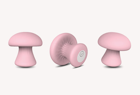 Pink Mushroom Wand Massager Attachment Set – Silicone Textured Heads for Customized Stimulation