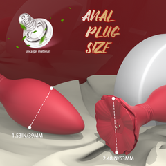 SHD-S559rose anal plug 360 rotation vibrator prostate massage butt