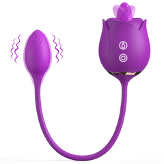 SHD-538rose 3 in 1vibrator for woman tongue licking clitoral