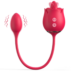 SHD-538rose 3 in 1vibrator for woman tongue licking clitoral