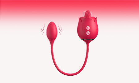 Rose Ecstasy-vibrator for woman tongue licking clitoral