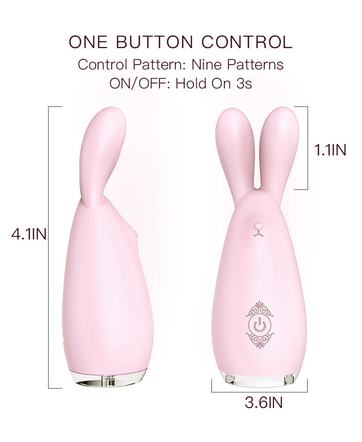 Pink Bunny Dual-Tip Vibrator – Soft Silicone Intimate Toy with Multi-Speed Vibration