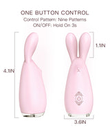 Pink Bunny Dual-Tip Vibrator – Soft Silicone Intimate Toy with Multi-Speed Vibration