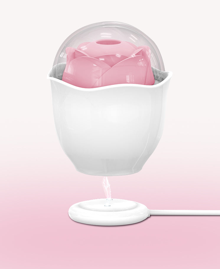 Bloom Bowl Pink  Rose Stimulator – Ergonomic Silicone Intimate Toy with Suction & Vibration