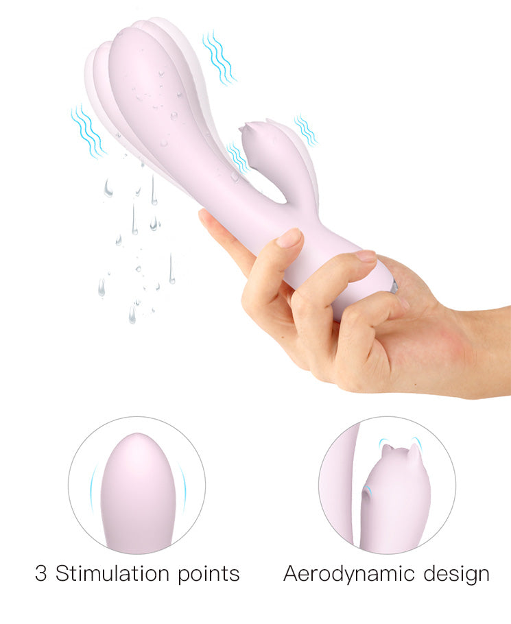 Dream Pink-Blush Bunny G-Spot & Clitoral Stimulator