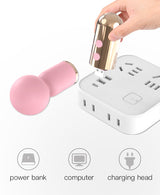 Blush Gold Lipstick Wand Vibrator – Compact Silicone Massager with Luxury Metallic Finish