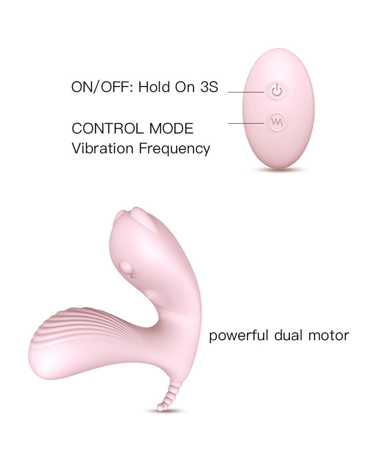 Vivid Curve Dual-Stimulation Wearable Vibrator – Silicone Rechargeable Toy with Remote Control