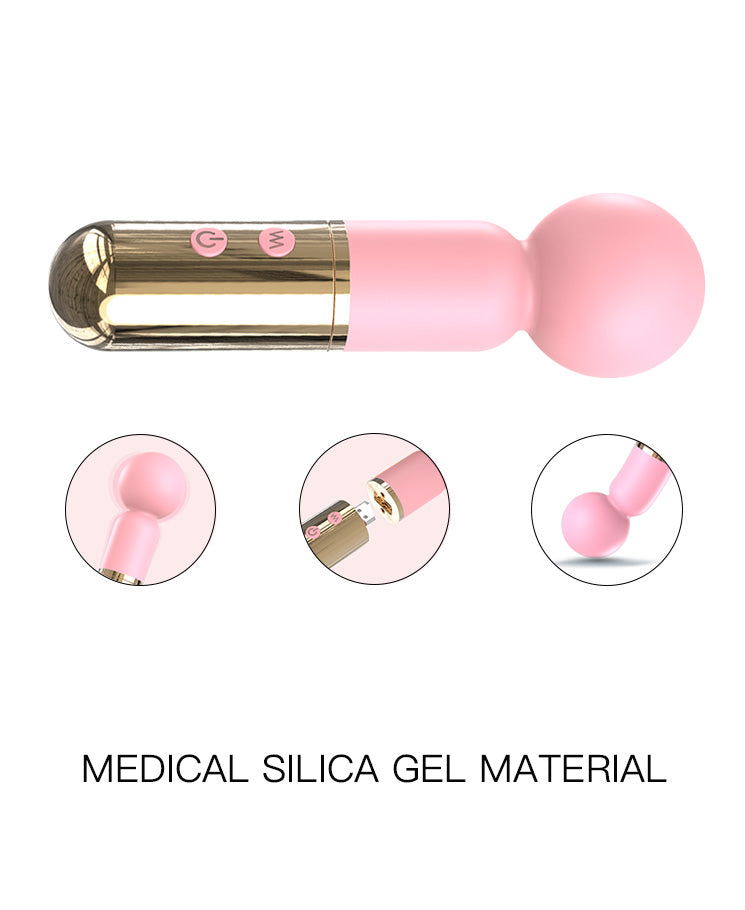 Blush Gold Lipstick Wand Vibrator
