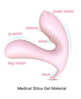 Vivid Curve Dual-Stimulation Wearable Vibrator – Silicone Rechargeable Toy with Remote Control