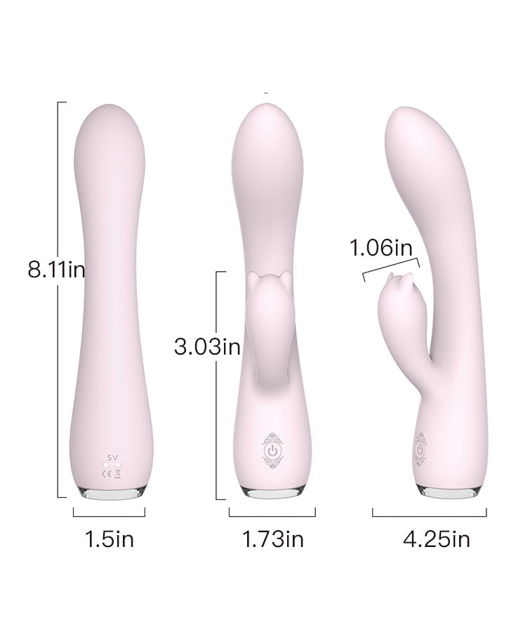 Dream Pink-Blush Bunny G-Spot & Clitoral Stimulator