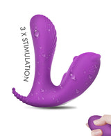 Vivid Curve Dual-Stimulation Wearable Vibrator – Silicone Rechargeable Toy with Remote Control
