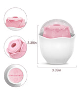 Bloom Bowl Pink  Rose Stimulator – Ergonomic Silicone Intimate Toy with Suction & Vibration