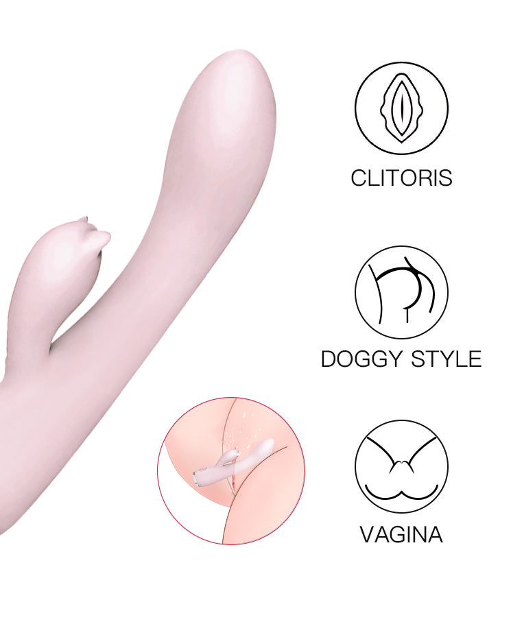 Dream Pink-Blush Bunny G-Spot & Clitoral Stimulator