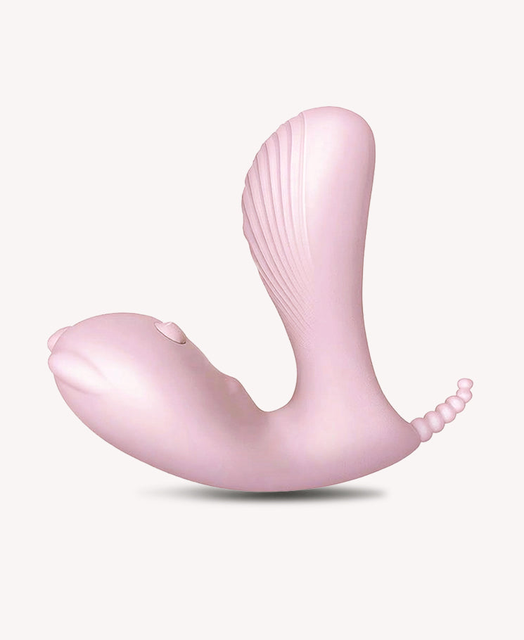 Vivid Curve Dual-Stimulation Wearable Vibrator – Silicone Rechargeable Toy with Remote Control