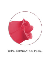 Rose ecstasy-vibrator for woman tongue licking clitoral