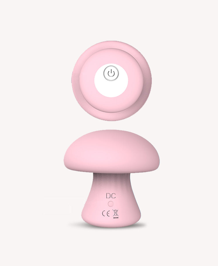 Pink Mushroom Wand Massager Attachment Set – Silicone Textured Heads for Customized Stimulation