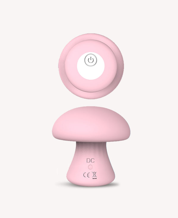 Pink Mushroom Wand Massager Attachment Set – Silicone Textured Heads for Customized Stimulation