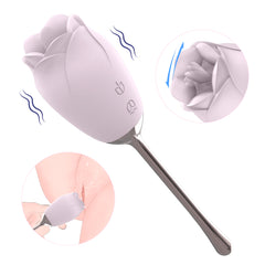 SHD-398rose tongue licking pelvic repair vibration massager silent waterproof point magnetic suction