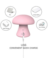 Pink Mushroom Wand Massager Attachment Set – Silicone Textured Heads for Customized Stimulation