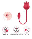Rose Ecstasy-vibrator for woman tongue licking clitoral