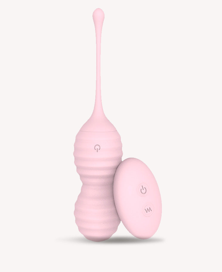 pink sculpt kegel ball  - textured silicone pelvic floor training set for - intimate wellness.