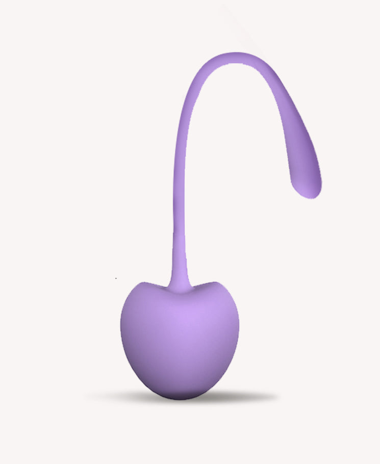 purple cherry kegel ball set - silicone weighted training balls for intimate wellness