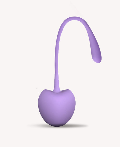 purple cherry kegel ball set - silicone weighted training balls for intimate wellness