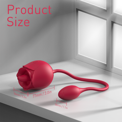 SHD-538rose 3 in 1vibrator for woman tongue licking clitoral