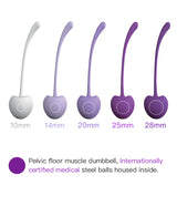 purple cherry kegel ball set - silicone weighted training balls for intimate wellness