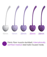 purple cherry kegel ball set - silicone weighted training balls for intimate wellness (Set)