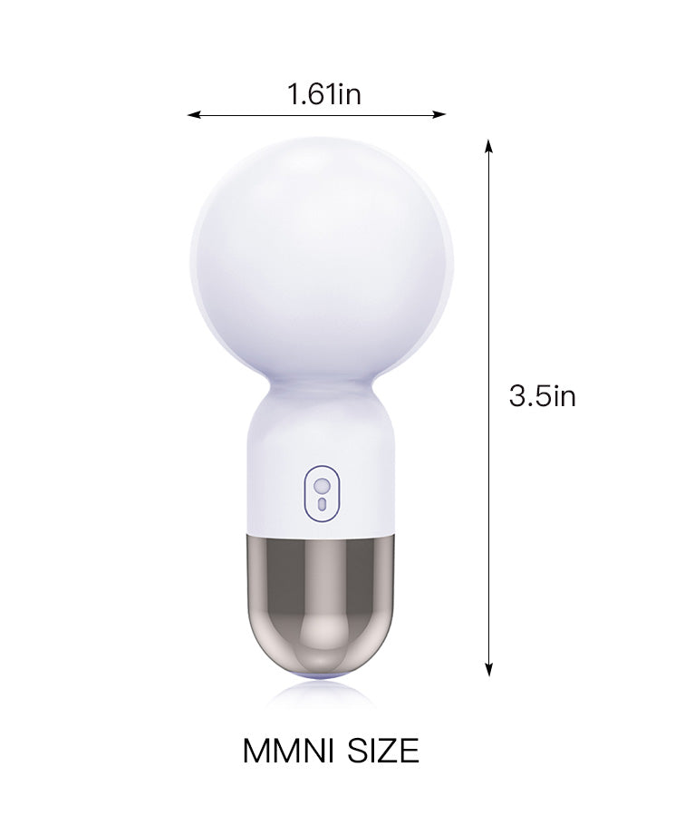 Pearl Capsule Mini Wand Vibrator – Compact Silicone Massager with Rose Gold Accents