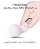 Pearl Capsule Mini Wand Vibrator – Compact Silicone Massager with Rose Gold Accents