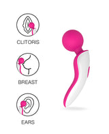 Rechargeable Purple Wand Massager for Clitoral Stimulation