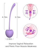 purple cherry kegel ball set - silicone weighted training balls for intimate wellness