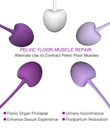 purple cherry kegel ball set - silicone weighted training balls for intimate wellness