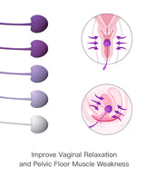 purple cherry kegel ball set - silicone weighted training balls for intimate wellness (Set)
