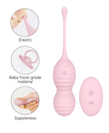 pink sculpt kegel ball  - textured silicone pelvic floor training set for - intimate wellness.