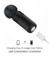 Noir Sphere Mini Wand Vibrator – Compact Silicone Massager with Powerful Vibration