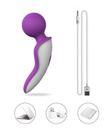 Rechargeable Purple Wand Massager for Clitoral Stimulation