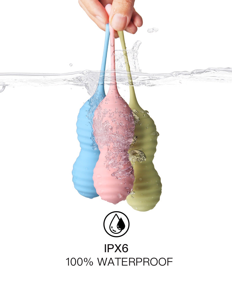 pink sculpt kegel ball  - textured silicone pelvic floor training set for - intimate wellness.