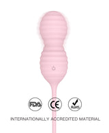 pink sculpt kegel ball  - textured silicone pelvic floor training set for - intimate wellness.
