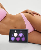 purple cherry kegel ball set - silicone weighted training balls for intimate wellness