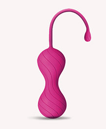 VervePearls - Ergonomic Silicone Kegel Beads - Pink Swirl