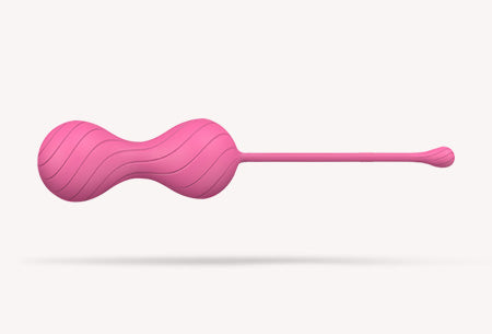 VervePearls - Ergonomic Silicone Kegel Beads - Pink Swirl