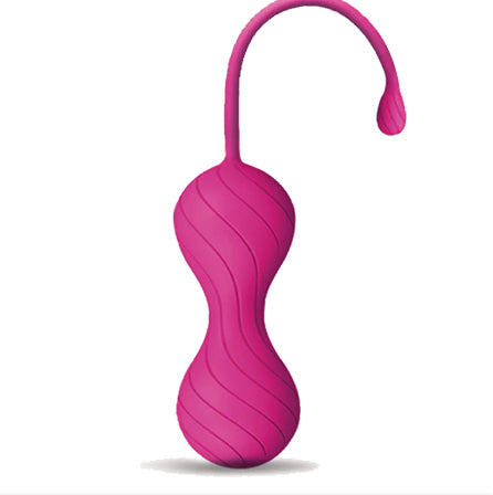 VervePearls - Ergonomic Silicone Kegel Beads - Pink Swirl